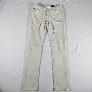 AG Adriano Goldschmied Women's Cream Corduroy Pants